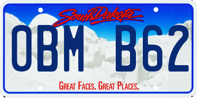 SD license plate 0BMB62