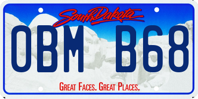 SD license plate 0BMB68