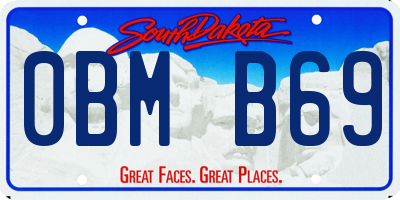 SD license plate 0BMB69