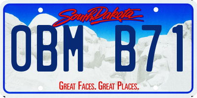 SD license plate 0BMB71