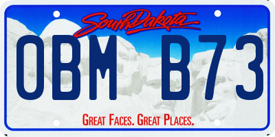 SD license plate 0BMB73
