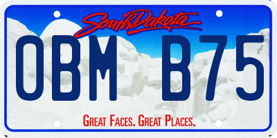 SD license plate 0BMB75