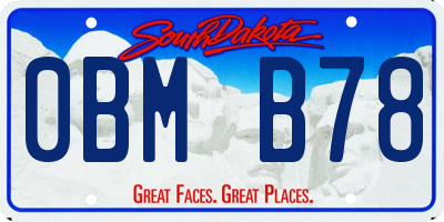 SD license plate 0BMB78