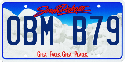 SD license plate 0BMB79