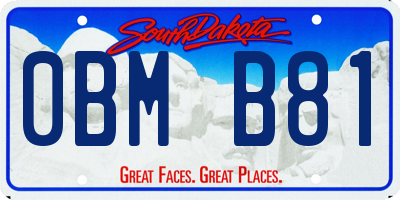 SD license plate 0BMB81