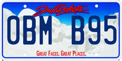 SD license plate 0BMB95
