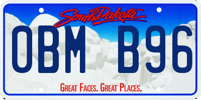 SD license plate 0BMB96