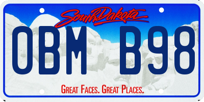 SD license plate 0BMB98