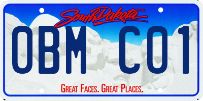 SD license plate 0BMC01
