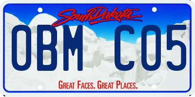 SD license plate 0BMC05