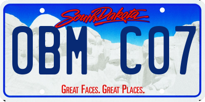 SD license plate 0BMC07