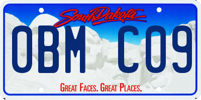 SD license plate 0BMC09