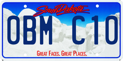 SD license plate 0BMC10