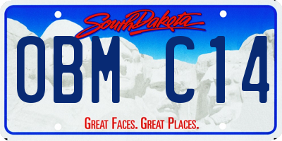 SD license plate 0BMC14