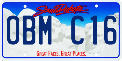 SD license plate 0BMC16