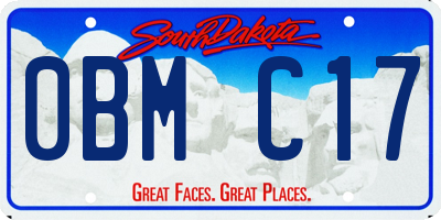 SD license plate 0BMC17