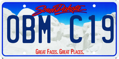 SD license plate 0BMC19
