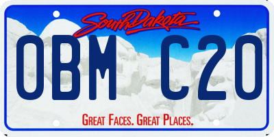 SD license plate 0BMC20