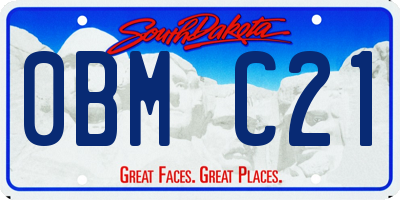 SD license plate 0BMC21