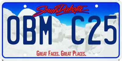 SD license plate 0BMC25