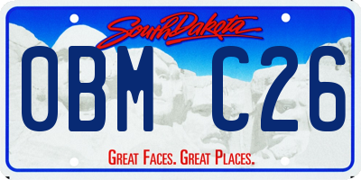 SD license plate 0BMC26