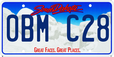 SD license plate 0BMC28