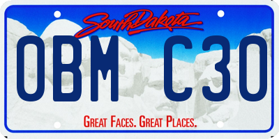 SD license plate 0BMC30
