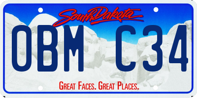 SD license plate 0BMC34