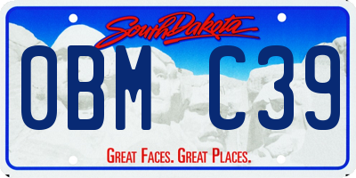 SD license plate 0BMC39