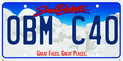 SD license plate 0BMC40
