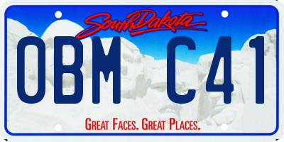 SD license plate 0BMC41