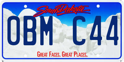 SD license plate 0BMC44