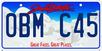 SD license plate 0BMC45