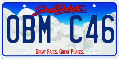 SD license plate 0BMC46