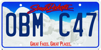 SD license plate 0BMC47