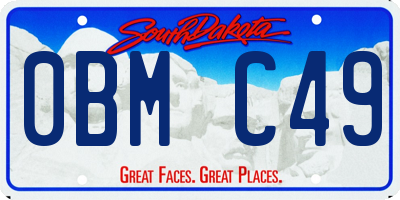 SD license plate 0BMC49