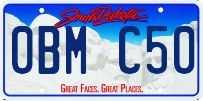 SD license plate 0BMC50