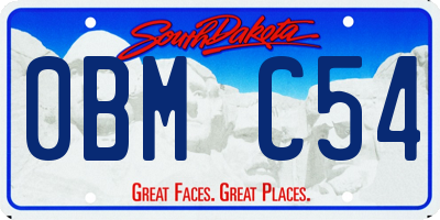 SD license plate 0BMC54