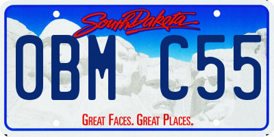 SD license plate 0BMC55