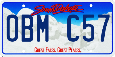 SD license plate 0BMC57