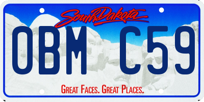 SD license plate 0BMC59