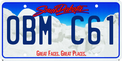 SD license plate 0BMC61