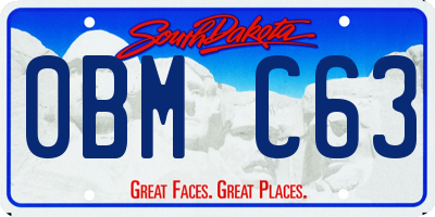 SD license plate 0BMC63