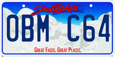 SD license plate 0BMC64