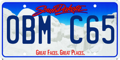 SD license plate 0BMC65