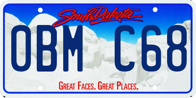 SD license plate 0BMC68
