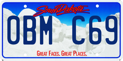 SD license plate 0BMC69