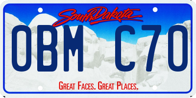 SD license plate 0BMC70