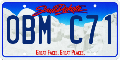 SD license plate 0BMC71
