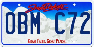 SD license plate 0BMC72